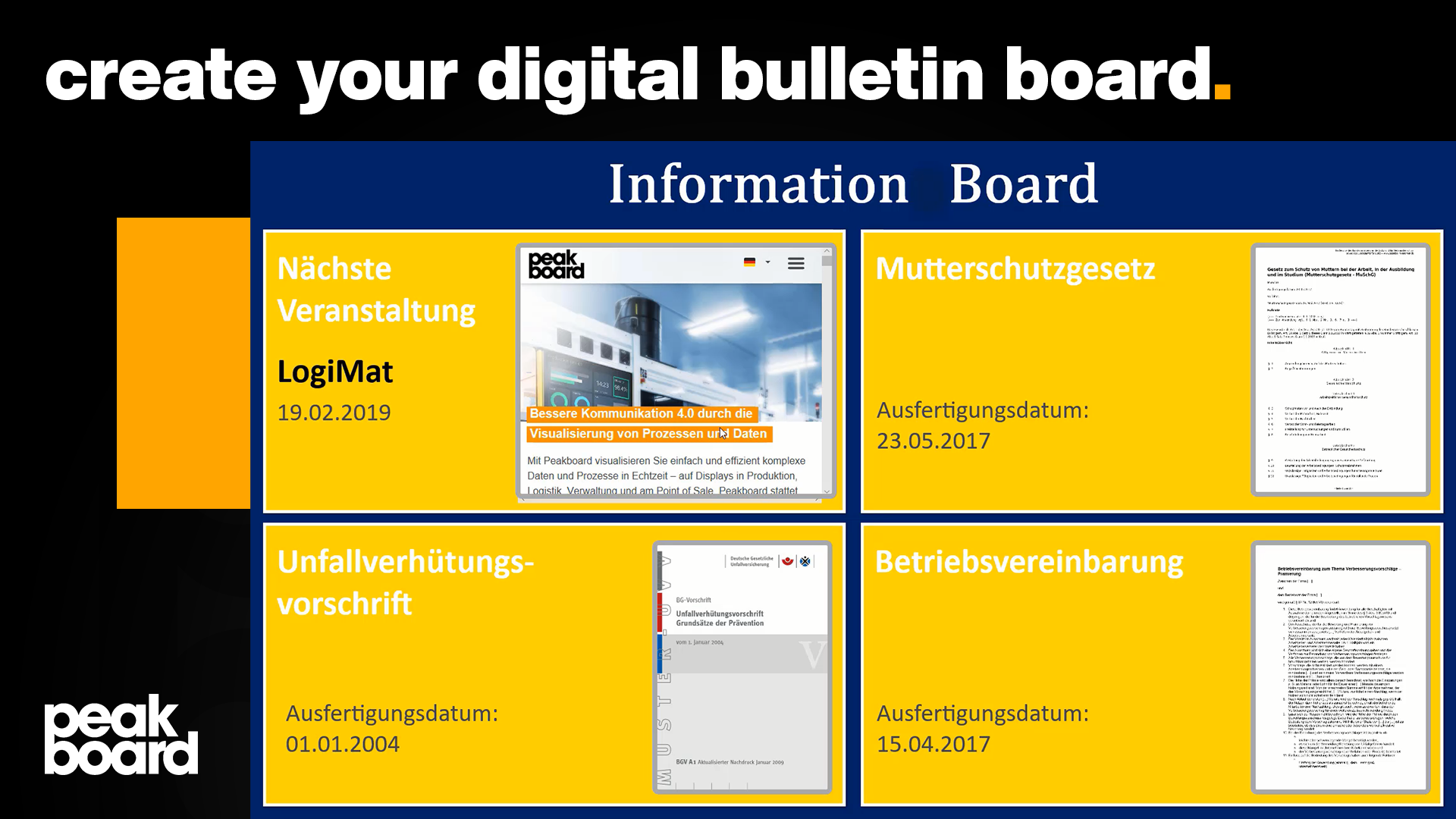 In this video we show how quickly and easily a digital information board can be created.