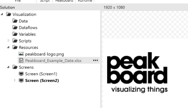 Peakboard Designer – Excel Added