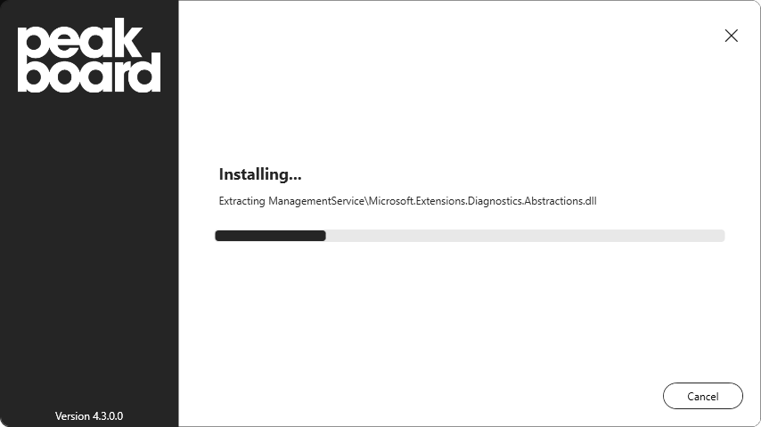 Installation progress