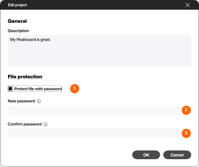 Protect file with password