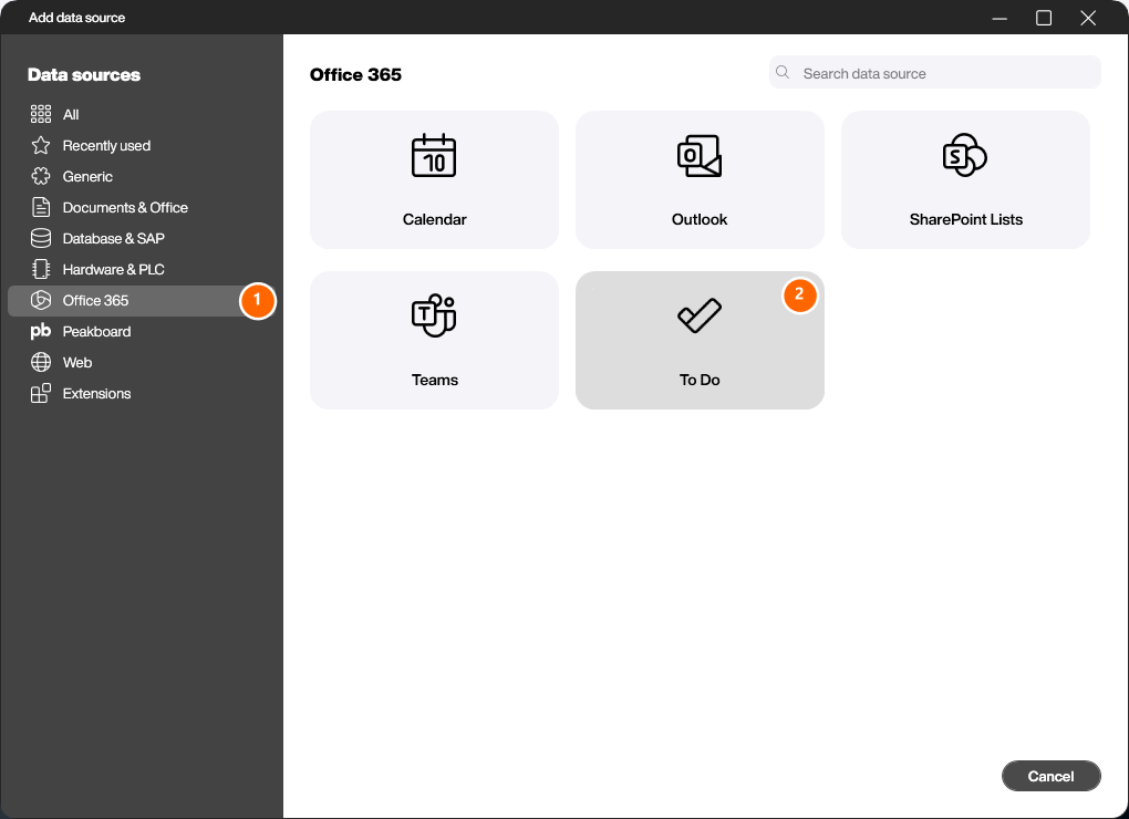 Add Office 365 To Do data source