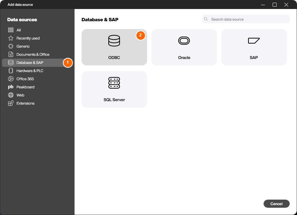 Add ODBC data source