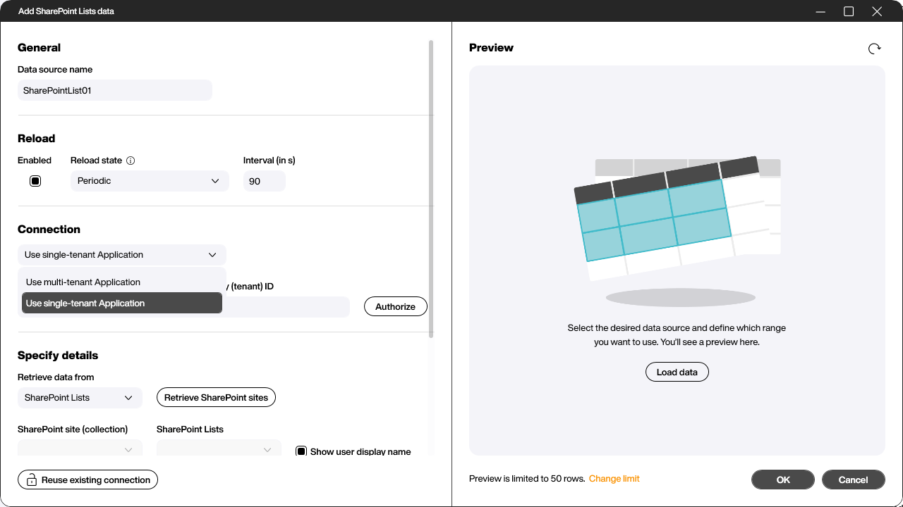Choose the authorization method