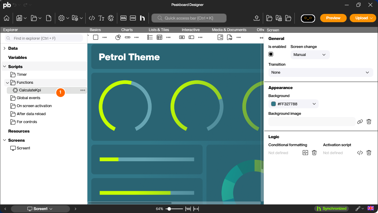 Create a function in the package explorer