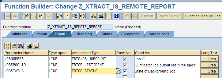 Function Builder Export