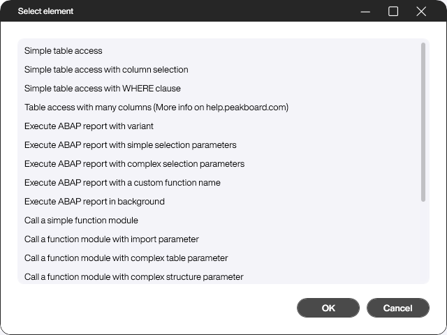Templates for XQL statements