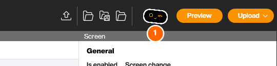 The "Edit with AI" icon in the editor menu bar