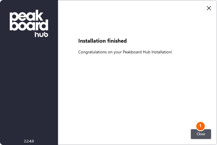 Successfully finished installation