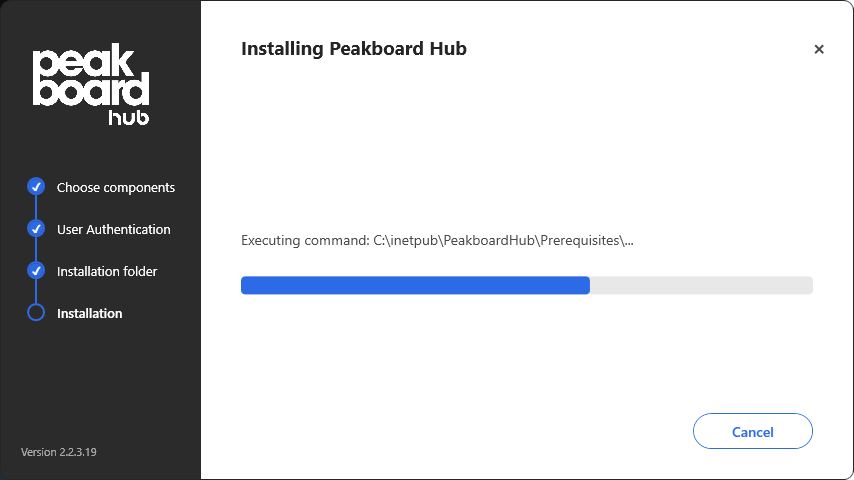 Installationsfortschritt