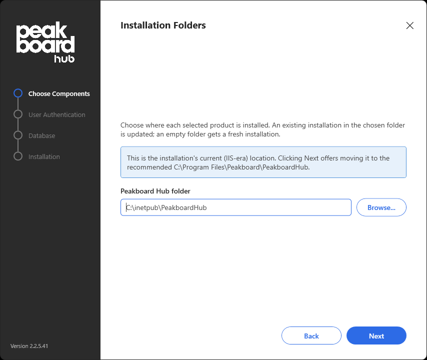 Der Installationsordner aus der IIS-Zeit