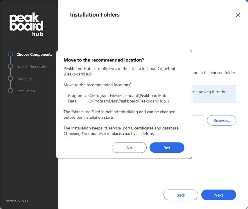 Angebot, die Installation zu verschieben
