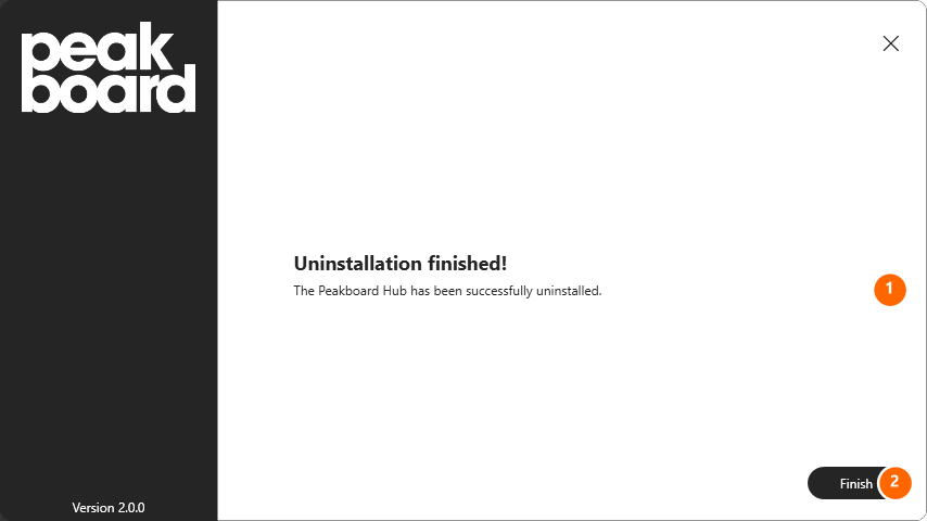 Abgeschlossene Deinstallation