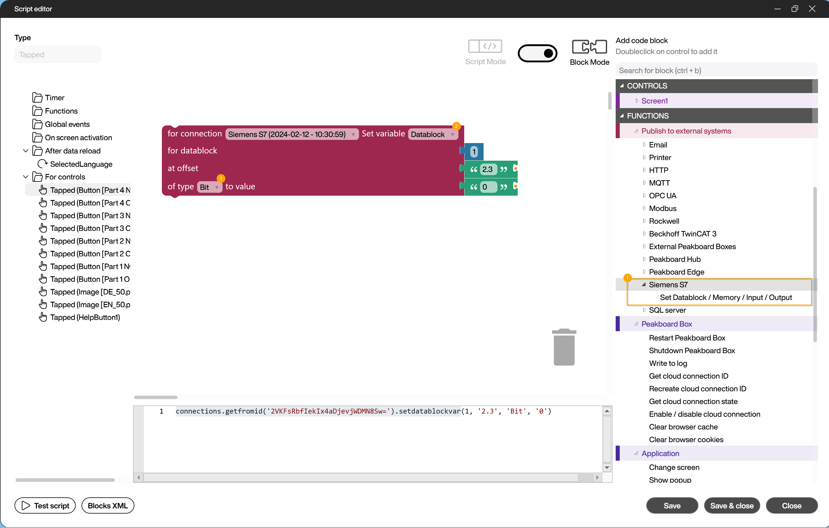 Publishing variables